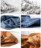 BTY) 韓国語アルファベットハングルハングルポリコットン混紡生地 韓国でプリント