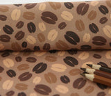 Coffee Bean Patterned Fabric, Cute, sewing, Quilt made in Korea Half Yard