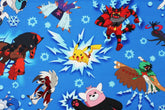 Alola Pocket Monster, Pokemon, Pikachu Character Cotton Fabric made in Korea by the Half Yard