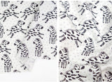 Animals Zebra Monkey Giraffe Patterned Fabric, Cute, Kids, Sewing, Quilt made in Korea by Half Yard