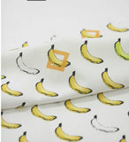 Avocado Banana Pineapple Patterned Fabric made in Korea by the Half Yard