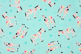 Rainbow Zebra Mint Fabric by Timeless Treasures Fabrics by the Half Yard