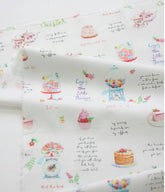 Dessert Waffle Macaroon Muffin Candy Patterned Fabric, Cute, Kids, Sewing, Quilt made in Korea by Half Yard