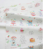 Dessert Waffle Macaroon Muffin Candy Patterned Fabric, Cute, Kids, Sewing, Quilt made in Korea by Half Yard