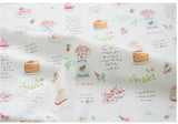 Dessert Waffle Macaroon Muffin Candy Patterned Fabric, Cute, Kids, Sewing, Quilt made in Korea by Half Yard