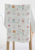 Dessert Waffle Macaroon Muffin Candy Patterned Fabric, Cute, Kids, Sewing, Quilt made in Korea by Half Yard