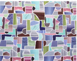 Pastel Mosaic Block Patterned Fabric made in Korea by the Half Yard