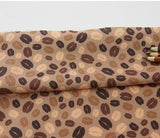 Coffee Bean Patterned Fabric, Cute, sewing, Quilt made in Korea Half Yard