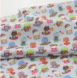 ハーフヤードデジタルテキスタイルプリントによる韓国製のかわいいレトロな猫柄生地