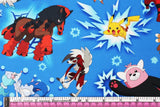 アローラ ポケットモンスター、ポケモン、ピカチュウ キャラクター コットン生地 韓国製 半ヤード単位