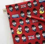 ソルジャーパンダ ユニオンジャック生地 韓国製 半ヤード単位