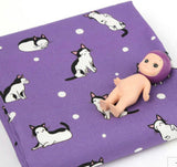 かわいい動物のウサギ、猫、キツネ、アライグマ、シマリス柄の生地、韓国製、ハーフヤード