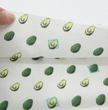 Avocado Banana Pineapple Patterned Fabric made in Korea by the Half Yard