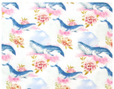 韓国製のクジラの花柄生地(半ヤード)