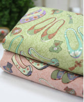 Korean Traditional Rubber Shoes, Gomusin printed Fabric made in Korea by the Half Yard