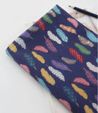 Colorful Feather Patterned Fabric Sewing, Quilt made in Korea by the Half Yard