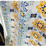 Modern Geometry Flowers Patterned Fabric made in Korea by the Half Yard