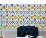 Modern Geometry Flowers Patterned Fabric made in Korea by the Half Yard