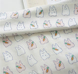 韓国製のウサギ柄生地(半ヤード単位)