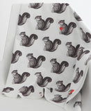 Chipmunk Rabbit Bear Deer Bunny Squirrel Patterned Fabric, Cute, Kids, Sewing, Quilt made in Korea by Half Yard