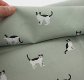 Cat Kitten Patterned Fabric made in Korea by Half Yard Digital Textile Printing