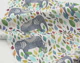 Elephant Ethnic Patterned Fabric made in Korea by Half Yard Digital Textile Printing