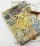 韓国製のヴィンテージ世界地図柄生地(半ヤード単位)