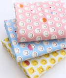 韓国製のスマイルフェイス柄生地(半ヤード単位)