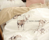 Elk Deer Patterned Fabric made in Korea by Half Yard