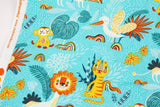Oriental Lions Tigers Monkeys Birds in the Forest Fabric for Clothworks by the Half Yard