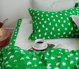 Greenery Simple Flower Patterned Fabric made in Korea by Half Yard