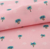 棕櫚樹圖案布料,熱帶,縫紉,被子,DTP,韓國製造,Half Yard