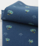 棕櫚樹圖案布料,熱帶,縫紉,被子,DTP,韓國製造,Half Yard