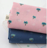 棕櫚樹圖案布料,熱帶,縫紉,被子,DTP,韓國製造,Half Yard