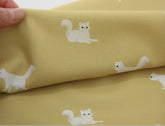 Turkish Angora Cat Kitten Patterned Fabric made in Korea by the Half Yard Digital Textile Printing