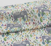 Elephant Ethnic Patterned Fabric made in Korea by Half Yard Digital Textile Printing