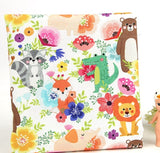 ハーフヤードデジタルテキスタイルプリントによる韓国製フラワーガーデン動物柄生地