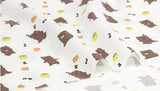 Honey Bear patterned Fabric made in Korea by Half Yard Digital Textile Printing