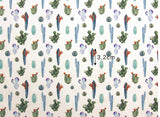 Cactus Succulent Patterned Fabric made in Korea Half Yard