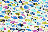 Fish Patterned Oxford Fabric made in Korea by the Half Yard
