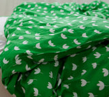 Greenery Simple Flower Patterned Fabric made in Korea by Half Yard