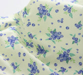 Blueberry patterned Fabric made in Korea by the Half Yard Digital Textile Printing Method