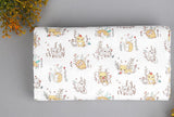 Baby Animals Friends patterned Fabric made in Korea by Half Yard Digital Textile Printing