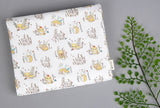 Baby Animals Friends patterned Fabric made in Korea by Half Yard Digital Textile Printing