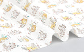 Baby Animals Friends patterned Fabric made in Korea by Half Yard Digital Textile Printing