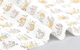 Baby Animals Friends patterned Fabric made in Korea by Half Yard Digital Textile Printing