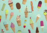 Ice Cream Cone patterned Fabric made in Korea by Half Yard DTP(Digital Textile Printing) Method