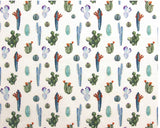 Cactus Succulent Patterned Fabric made in Korea Half Yard