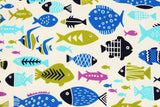 Fish Patterned Oxford Fabric made in Korea by the Half Yard