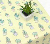 韓国製サボテン多肉植物柄生地 半ヤード